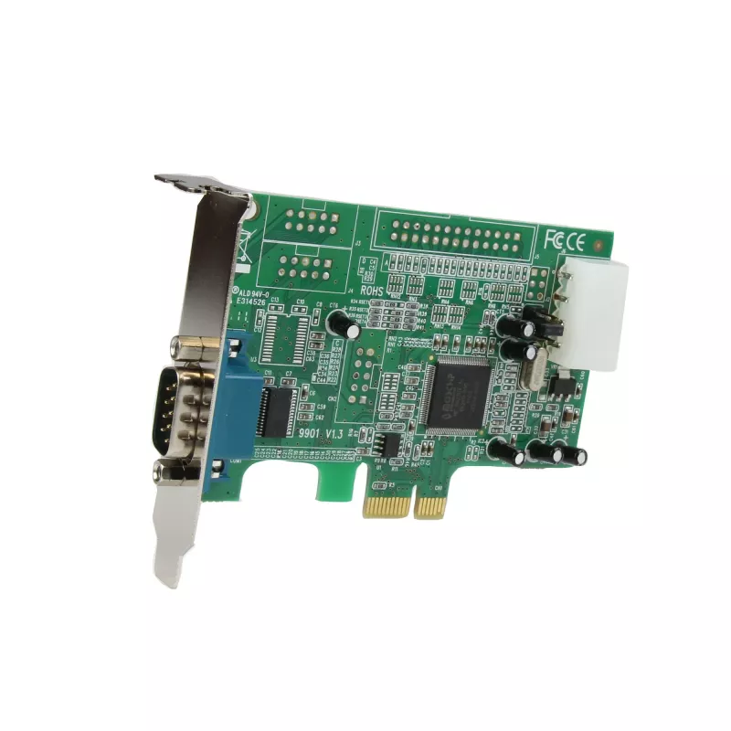 StarTech.com placa adaptadora série PCI Express RS232 de 1 porta – controlador host série PCIe RS232 – PCIe para série DB9 – 16550 UART – placa de expansão low-profile – Windows e Linux