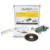 StarTech.com placa adaptadora série PCI Express RS232 de 1 porta – controlador host série PCIe RS232 – PCIe para série DB9 – 16550 UART – placa de expansão low-profile – Windows e Linux