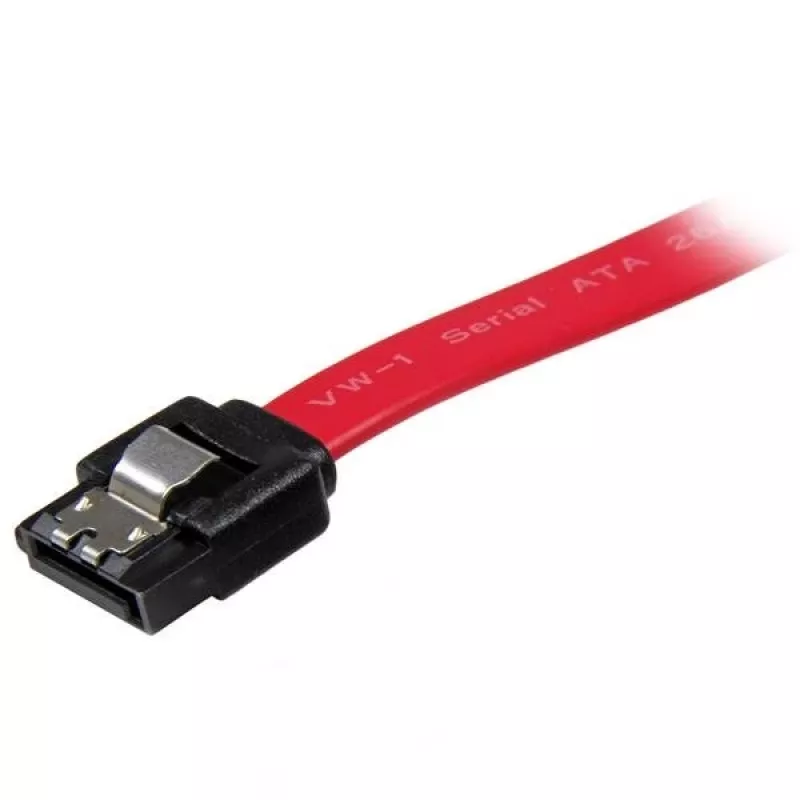 StarTech.com cabo SATA para SATA com trava de 20,3 cm – F/F, 0,2032 m, SATA III, SATA 7 pinos, SATA 7 pinos, macho/macho, vermelho