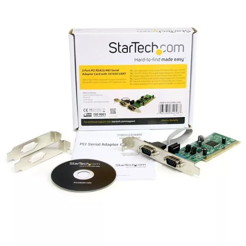 StarTech.com placa adaptadora série PCI RS422/485 de 2 portas com 161050 UART