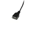 StarTech.com 1 ft cabo Mini USB 2.0 - USB A para Mini B F/M, 0,3 m, USB A, Mini-USB B, macho/fêmea, 0,48 Gbit/s, preto
