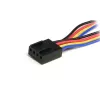 StarTech.com 12in cabo de alimentação em Y para ventoinha de 4 pinos – F/M, Molex (4 pinos), Molex (4 pinos), 0,31 m, macho, fêmea, multicolor