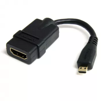 StarTech.com adaptador Micro HDMI para HDMI - vídeo 4K 30Hz - dongle adaptador/cabo conversor robusto High Speed Micro HDMI Type-D para HDMI 1.4 - monitores, televisores e ecrãs HDMI Ultra HD - B/M