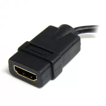 StarTech.com adaptador Micro HDMI para HDMI - vídeo 4K 30Hz - dongle adaptador/cabo conversor robusto High Speed Micro HDMI Type-D para HDMI 1.4 - monitores, televisores e ecrãs HDMI Ultra HD - B/M