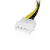 StarTech.com adaptador de alimentação LP4 para placa gráfica PCI Express de 8 pinos de 15 cm