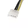 StarTech.com adaptador de alimentação LP4 para placa gráfica PCI Express de 8 pinos de 15 cm