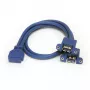 StarTech.com cabo USB 3.0 de montagem em painel de 2 portas - cabo USB A para header de motherboard F/F