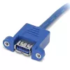 StarTech.com cabo USB 3.0 de montagem em painel de 2 portas - cabo USB A para header de motherboard F/F