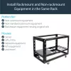 StarTech.com calhas universais para rack de servidor 1U, calhas de montagem com profundidade ajustável para servidor, calhas de montagem para rack de 19 polegadas