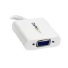 StarTech.com Adaptador Mini DisplayPort para VGA - Conversor ativo Mini DP para VGA - Vídeo 1080p - mDP ou Thunderbolt 1/2 Mac/PC para monitor/projetor/ecrã VGA - Dongle mDP 1.2 para VGA - branco