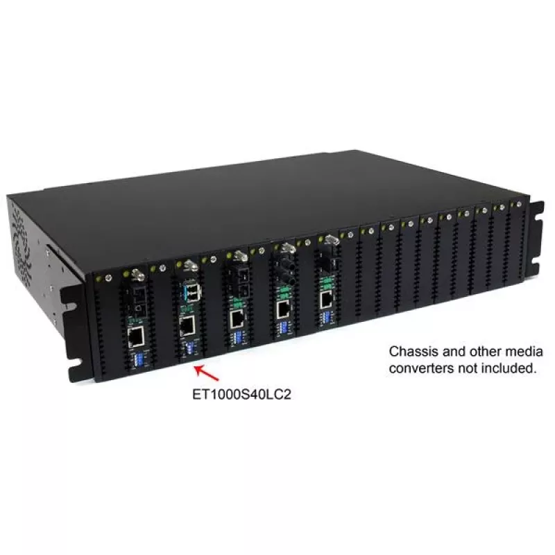StarTech.com Conversor de suporte de fibra monomodo Gigabit 1000 Mbps LC 40 km