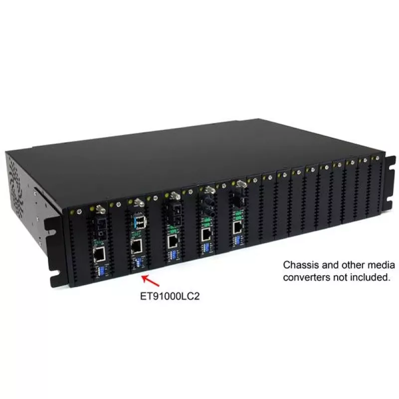 StarTech.com Conversor de suporte de fibra ótica Gigabit 1000Mbps MM fibra LC 550m
