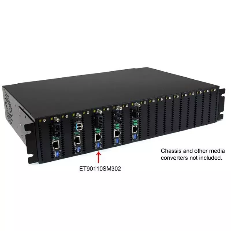StarTech.com Conversor de suporte de fibra ótica monomodo 10/100 Mbps SC 30 km