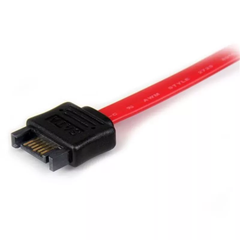 StarTech.com Cabo de extensão SATA de 0,3 m, 0,3 m, SATA III, SATA 7 pinos, SATA 7 pinos, macho/fêmea, preto, vermelho