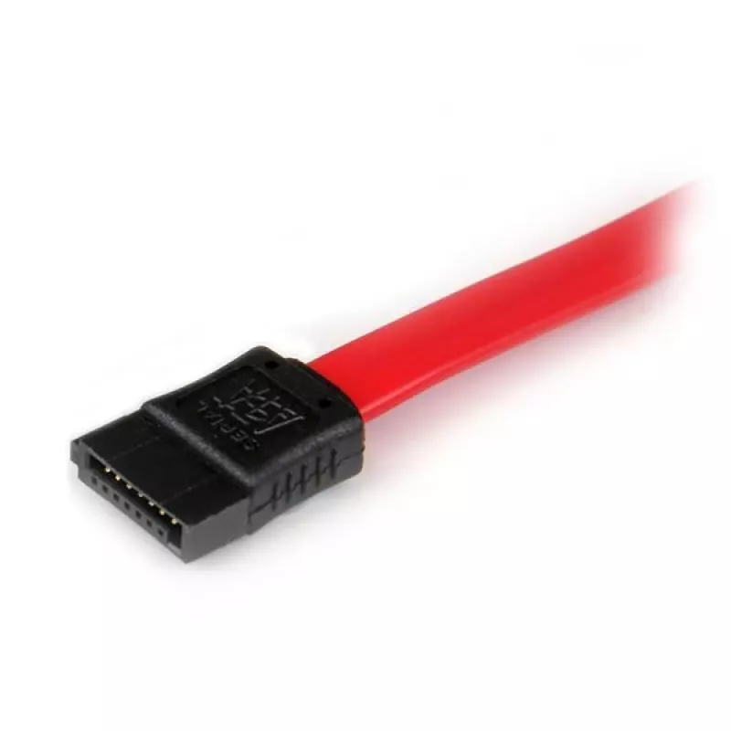 StarTech.com Cabo de extensão SATA de 0,3 m, 0,3 m, SATA III, SATA 7 pinos, SATA 7 pinos, macho/fêmea, preto, vermelho