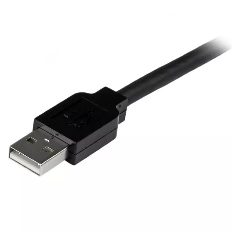 StarTech.com Cabo de extensão ativo USB 2.0 de 15m - M/F, 15 m, USB A, USB A, USB 2.0, macho/fêmea, preto