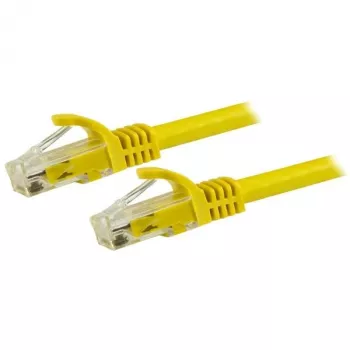 StarTech.com Cabo Ethernet CAT6 de 15m – amarelo, Cabo Ethernet Gigabit CAT 6 – 250 MHz 100W PoE RJ45 UTP cabo de rede/patch, sem patilha com alívio de tensão, testado individualmente