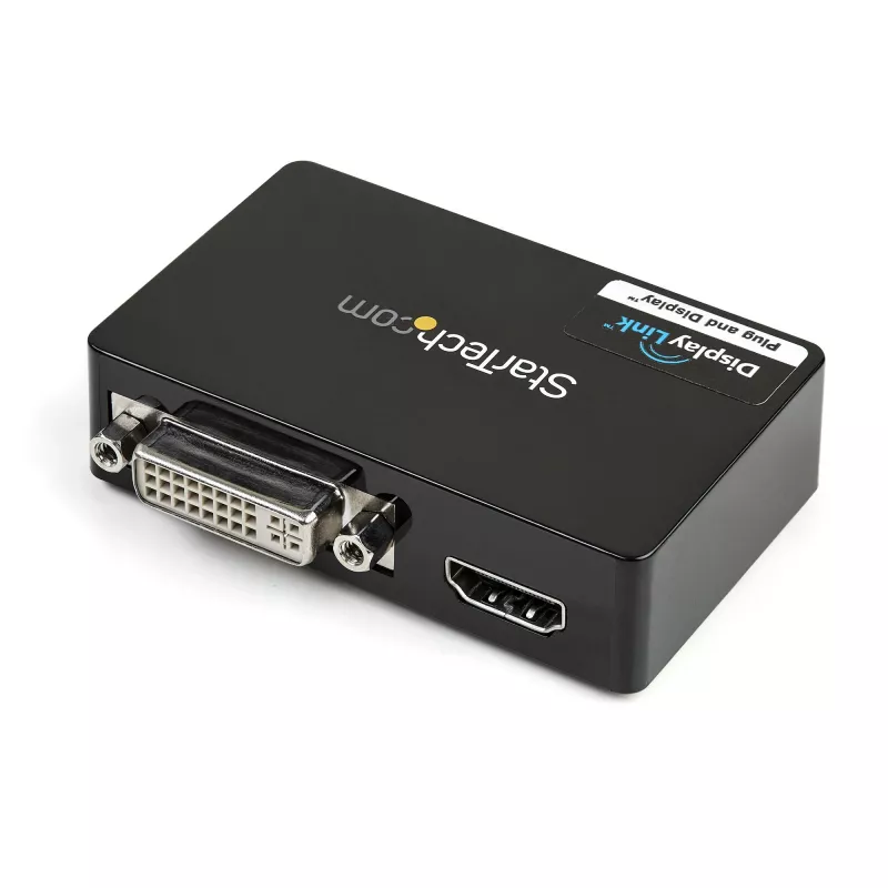 StarTech.com Adaptador USB 3.0 para HDMI / DVI - 2048 x 1152, 3.2 Gen 1 (3.1 Gen 1), USB Type-B, saída DVI, saída HDMI, 2048 x 1152 píxeis
