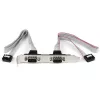 StarTech.com Chapa de porta serial DB9 de 2 portas de 16 polegadas para header de 10 pinos