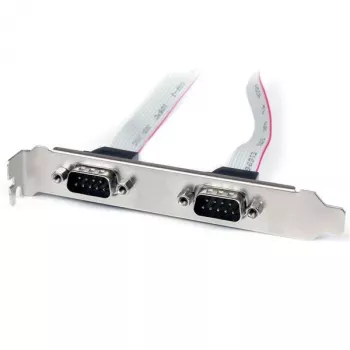 StarTech.com Chapa de porta serial DB9 de 2 portas de 16 polegadas para header de 10 pinos