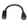 StarTech.com Cabo adaptador Micro-USB para Mini-USB de 15 cm M/F, 0,15 m, Mini-USB B, Micro-USB A, macho/fêmea, preto