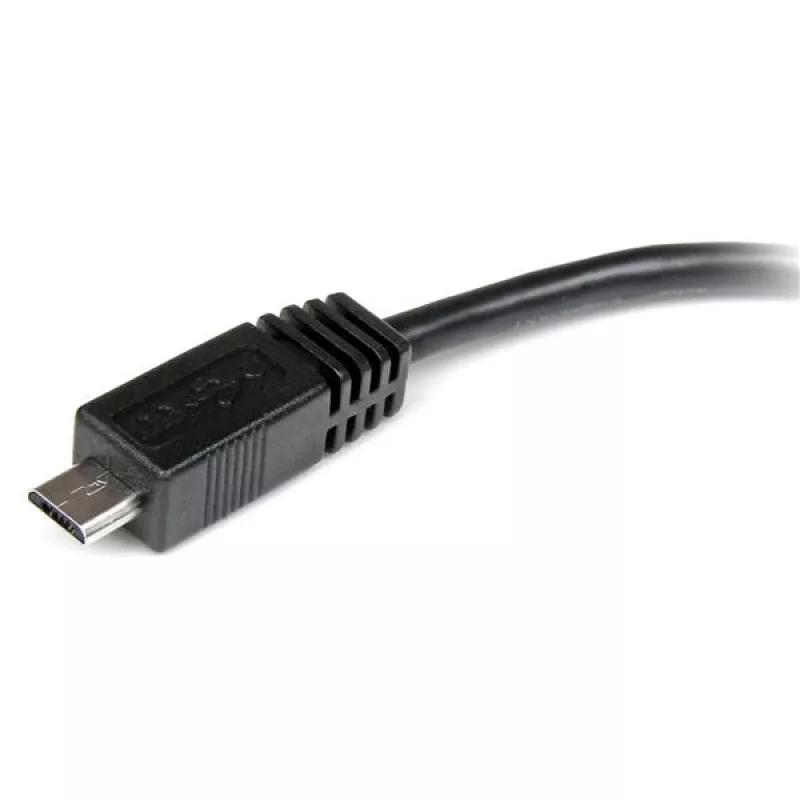 StarTech.com Cabo adaptador Micro-USB para Mini-USB de 15 cm M/F, 0,15 m, Mini-USB B, Micro-USB A, macho/fêmea, preto