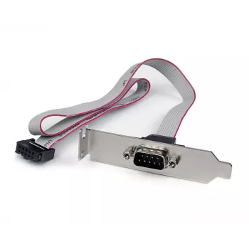 StarTech.com Chapa de porta serial DB9 de 1 porta de 16 polegadas para header de 10 pinos – Low Profile