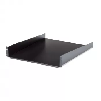 StarTech.com Prateleira de rack para servidor 2U – Prateleira de montagem em rack extensível universal para rack e armário de equipamento de rede de 19 polegadas – Aço de alta resistência – Capacidade de carga 22,6 kg – Bandeja de 22 polegadas de profundidade, preto