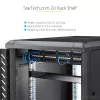 StarTech.com Prateleira de rack para servidor 2U – Prateleira de montagem em rack extensível universal para rack e armário de equipamento de rede de 19 polegadas – Aço de alta resistência – Capacidade de carga 22,6 kg – Bandeja de 22 polegadas de profundidade, preto