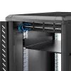 StarTech.com Prateleira de rack para servidor 2U – Prateleira de montagem em rack extensível universal para rack e armário de equipamento de rede de 19 polegadas – Aço de alta resistência – Capacidade de carga 22,6 kg – Bandeja de 22 polegadas de profundidade, preto