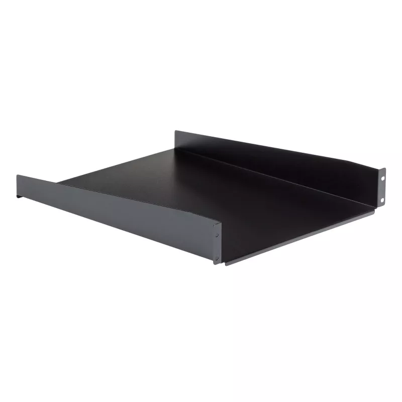 StarTech.com Prateleira de rack para servidor 2U – Prateleira de montagem em rack extensível universal para rack e armário de equipamento de rede de 19 polegadas – Aço de alta resistência – Capacidade de carga 22,6 kg – Bandeja de 22 polegadas de profundidade, preto