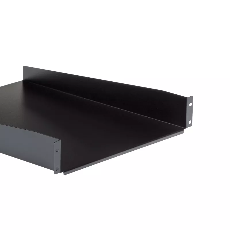 StarTech.com Prateleira de rack para servidor 2U – Prateleira de montagem em rack extensível universal para rack e armário de equipamento de rede de 19 polegadas – Aço de alta resistência – Capacidade de carga 22,6 kg – Bandeja de 22 polegadas de profundidade, preto