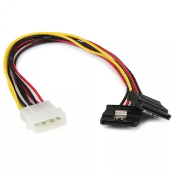 StarTech.com Adaptador divisor em Y de cabo de alimentação LP4 de 30,5 cm para 2x SATA com encaixe – LP4 de 4 pinos para SATA duplo