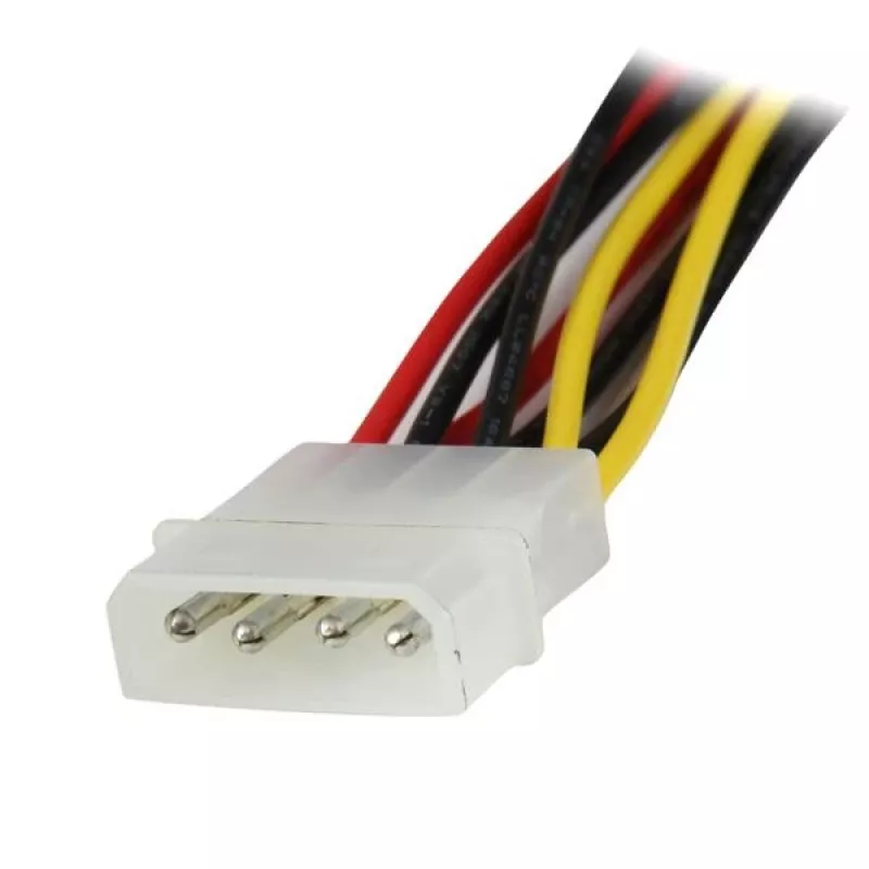 StarTech.com Adaptador divisor em Y de cabo de alimentação LP4 de 30,5 cm para 2x SATA com encaixe – LP4 de 4 pinos para SATA duplo
