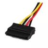 StarTech.com Adaptador divisor em Y de cabo de alimentação LP4 de 30,5 cm para 2x SATA com encaixe – LP4 de 4 pinos para SATA duplo