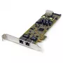 StarTech.com Adaptador de placa de rede Gigabit Ethernet PCI Express de porta dupla PCIe – PoE/PSE