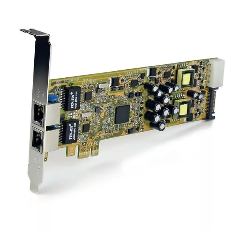 StarTech.com Adaptador de placa de rede Gigabit Ethernet PCI Express de porta dupla PCIe – PoE/PSE