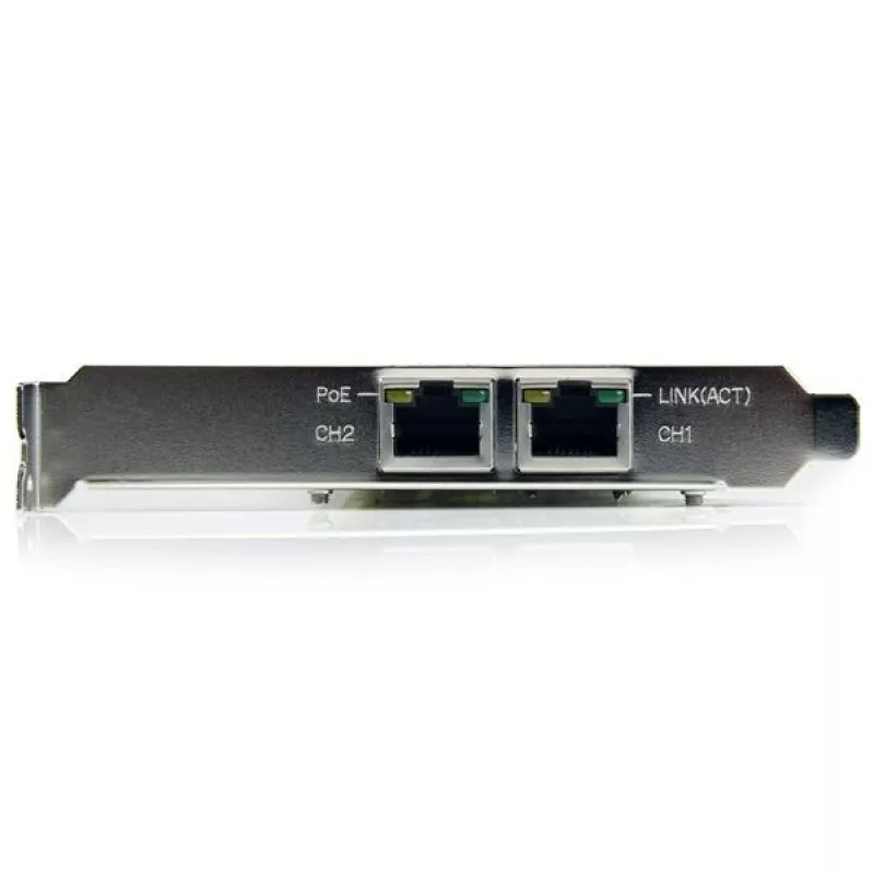 StarTech.com Adaptador de placa de rede Gigabit Ethernet PCI Express de porta dupla PCIe – PoE/PSE
