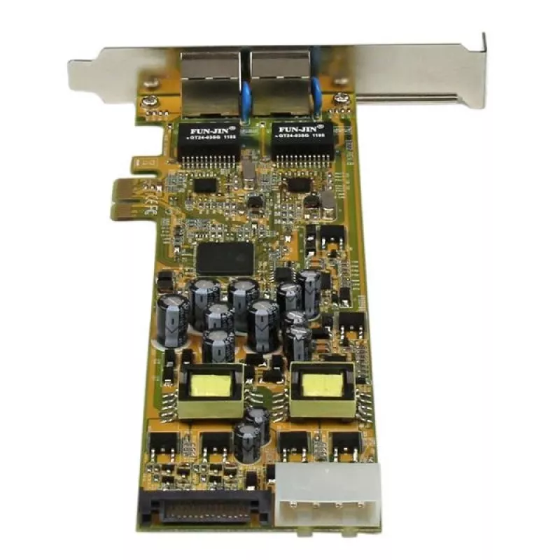 StarTech.com Adaptador de placa de rede Gigabit Ethernet PCI Express de porta dupla PCIe – PoE/PSE