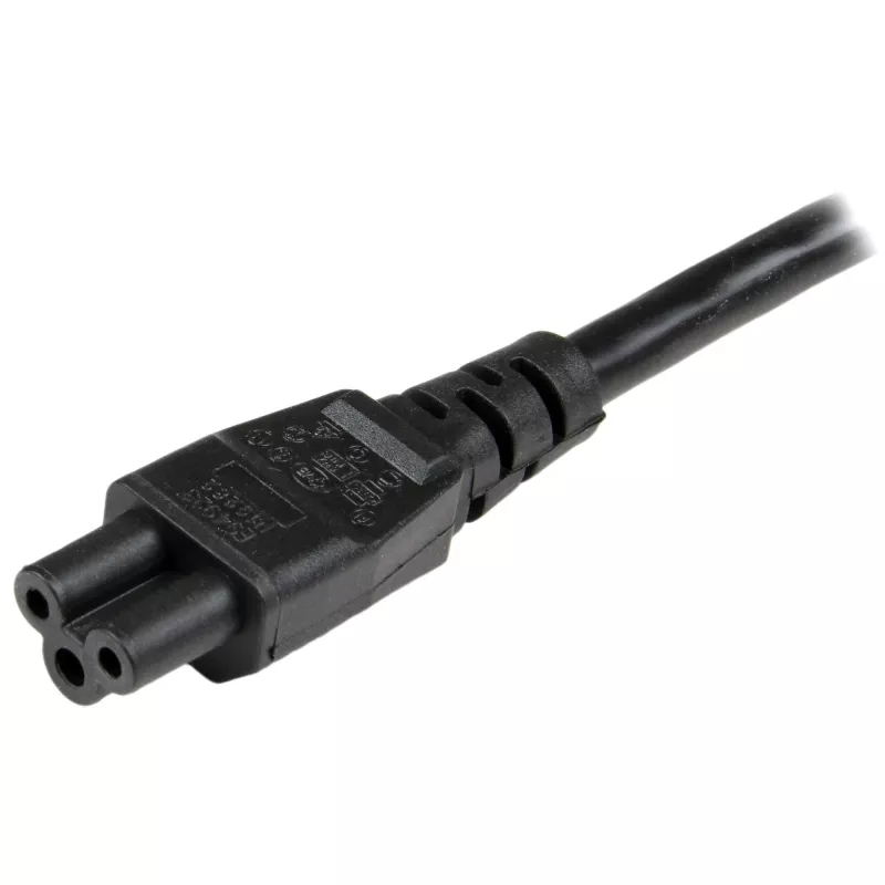 StarTech.com Cabo de alimentação para portátil de 2m, EU Schuko para C5, 2,5 A 250 V, 18AWG, cabo de substituição para portátil/notebook, cabo de fonte de alimentação, cabo de carregador, cabo de alimentação trevo/mickey mouse