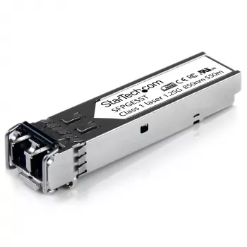 StarTech.com Módulo SFP compatível com Cisco SFP-GE-S – 1000BASE-SX – Transceptor de fibra multimodo MMF 1GbE – SFP Gigabit Ethernet 1GE – LC 550m – 850nm – DDM Cisco IE3400, IE3300, IE3200