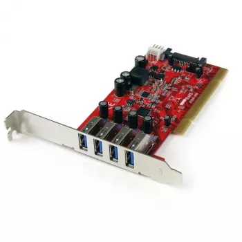 StarTech.com Placa adaptadora PCI USB 3.0 de 4 portas com conector de alimentação SATA/SP4