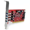 StarTech.com Placa adaptadora PCI USB 3.0 de 4 portas com conector de alimentação SATA/SP4