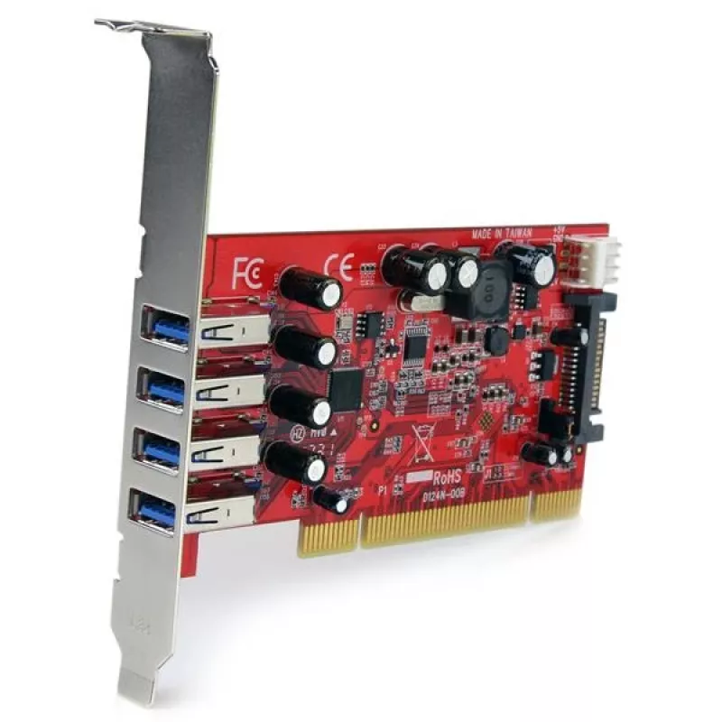 StarTech.com Placa adaptadora PCI USB 3.0 de 4 portas com conector de alimentação SATA/SP4