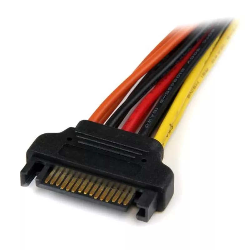 StarTech.com Adaptador de cabo de alimentação SATA em Y com encaixe de 15 cm – ficha/conector fêmea