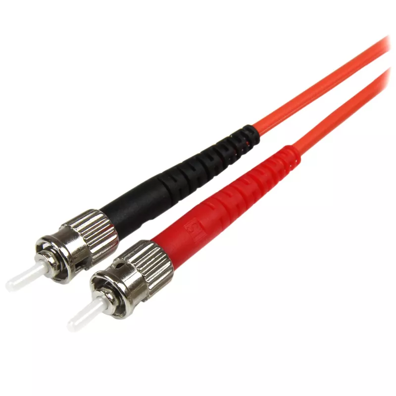 StarTech.com Cabo de fibra ótica de 1 m – Multimodo duplex 50/125 – Cabo de ligação de fibra LSZH – LC/ST