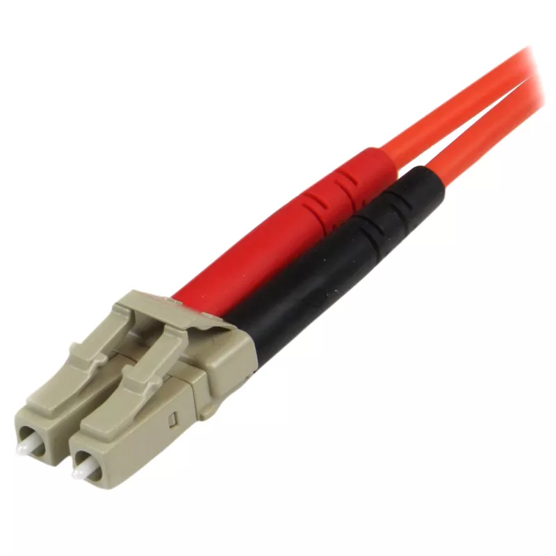 StarTech.com Cabo de fibra ótica de 1 m – Multimodo duplex 50/125 – Cabo de ligação de fibra LSZH – LC/ST