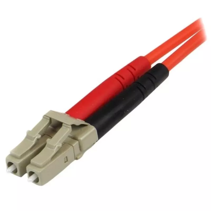 StarTech.com Cabo de fibra ótica de 5 m – Multimodo duplex 50/125 – Cabo de ligação de fibra LSZH – LC/ST