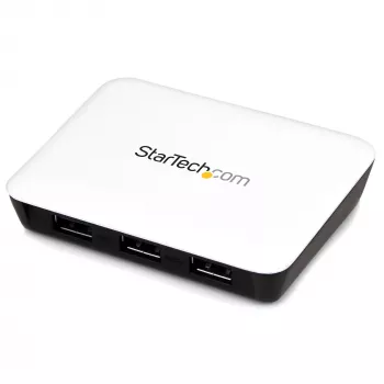 StarTech.com Adaptador de rede USB 3.0 para Gigabit Ethernet NIC com hub de 3 portas – branco