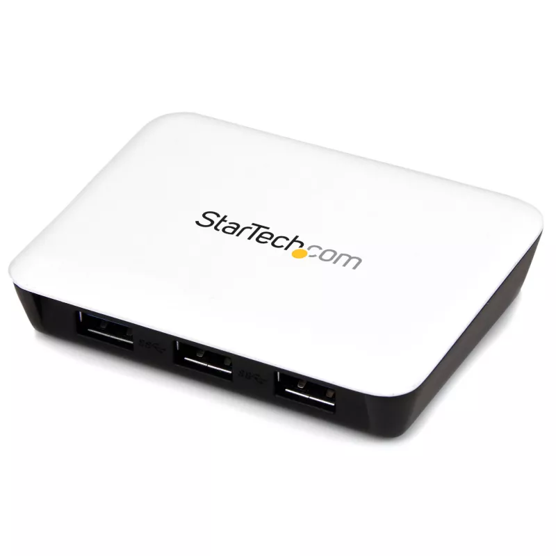 StarTech.com Adaptador de rede USB 3.0 para Gigabit Ethernet NIC com hub de 3 portas – branco